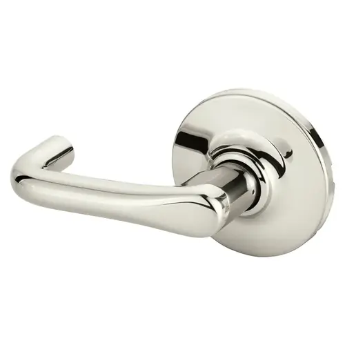 Grade 1 Double Lever Pull w/ Dummy Latch Plate Cylindrical Lock, J Lever, Non-Keyed, Bright Nickel Finish, Not Handed Bright Nickel