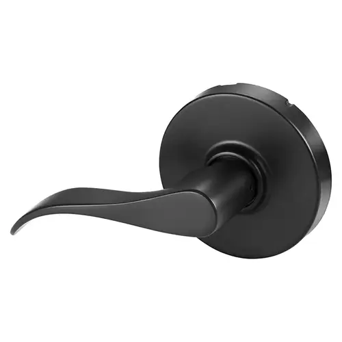 Grade 1 Single Lever Pull Cylindrical Lock, G Lever, Non-Keyed, Black Suede Powder Coat Finish, Left Hand Black Suede Powder Coat