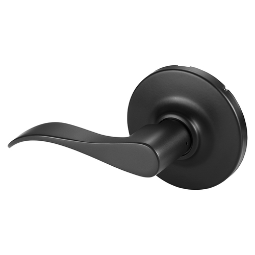 Grade 1 Double Lever Pull Cylindrical Lock, G Lever, Non-Keyed, Black Suede Powder Coat Finish, Not Handed Black Suede Powder Coat