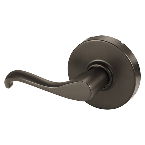 Grade 1 Double Lever Pull Cylindrical Lock, Y Lever, Non-Keyed, Dark Oxidized Bronze Finish, Not Handed Dark Oxidized Bronze