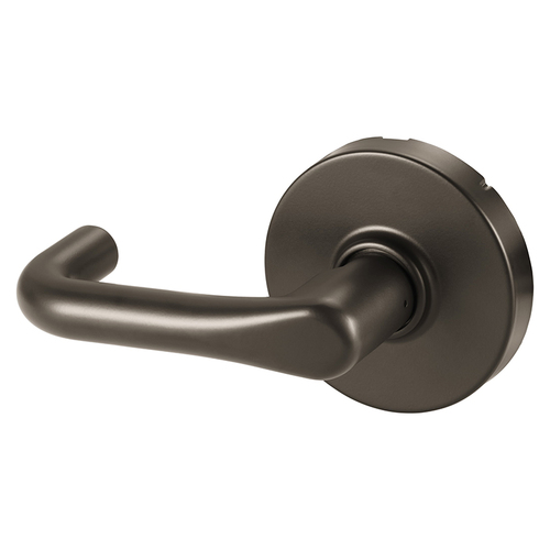 Grade 1 Single Lever Pull Cylindrical Lock, J Lever, Non-Keyed, Dark Oxidized Bronze Finish, Not Handed Dark Oxidized Bronze