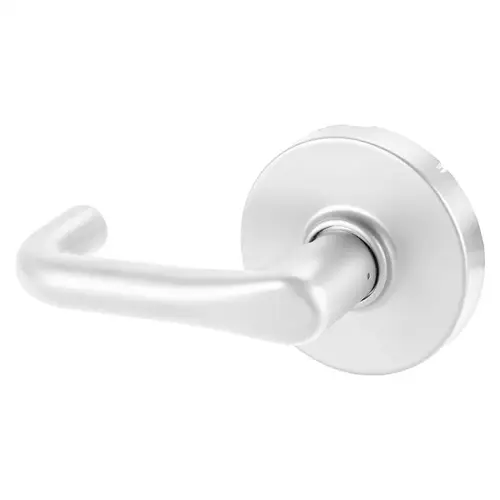 Grade 1 Double Lever Pull Cylindrical Lock, J Lever, Non-Keyed, White Suede Powder Coat Finish, Not Handed White Suede Powder Coat