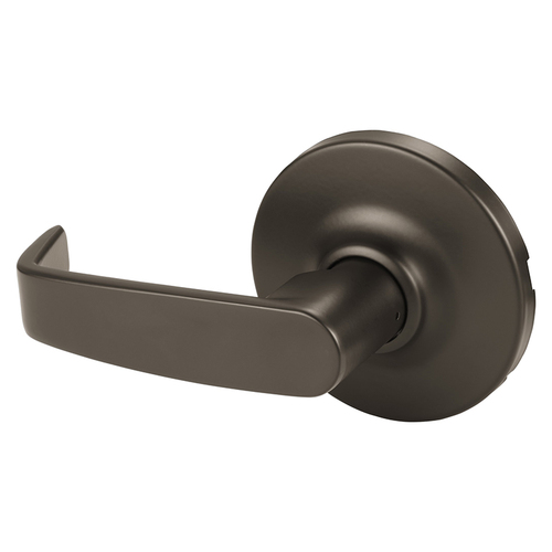 Grade 1 Double Lever Pull Cylindrical Lock, L Lever, Non-Keyed, Dark Oxidized Bronze Finish, Not Handed Dark Oxidized Bronze