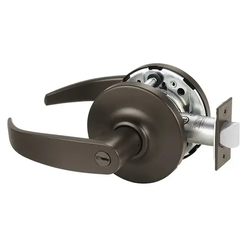 Grade 1 Privacy Bathroom Cylindrical Lock, P Lever, Non-Keyed, Dark Oxidized Bronze Finish, Not Handed Dark Oxidized Bronze