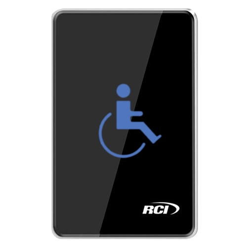 RCI 910TC-HC 910TC Series 12/24 VDC Touchless Actuators, Wheelchair Icon, Black Finish Applied