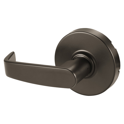 Grade 1 Double Lever Pull Cylindrical Lock, L Lever, Non-Keyed, Dark Oxidized Bronze Finish, Not Handed Dark Oxidized Bronze