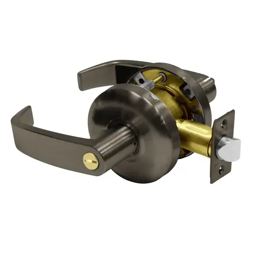 Privacy Cylindrical Lock Grade 2 with L Lever and K Rose and ASA Strike Dark Bronze Finish