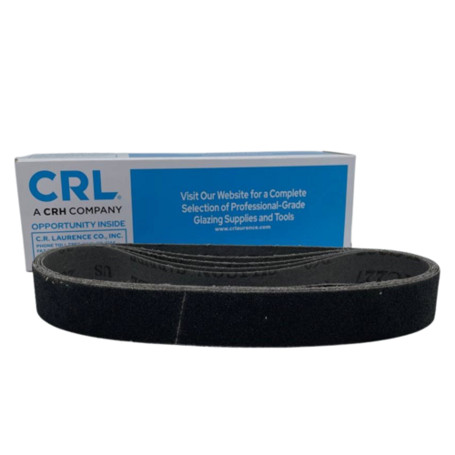 CRL CRL118X21120X 1-1/8" x 21" 120X Grit Glass Grinding Belt for Portable Sanders - 10/Bx