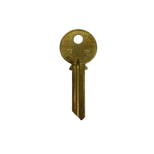 Taylor Yale Y2 Key Blank Brass Finish - pack of 50