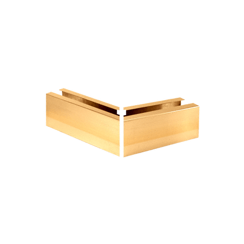 Surfacemate B5A135PB Polished Brass 12" Mitered 135 Corner Cladding for B5A Series Base Shoe