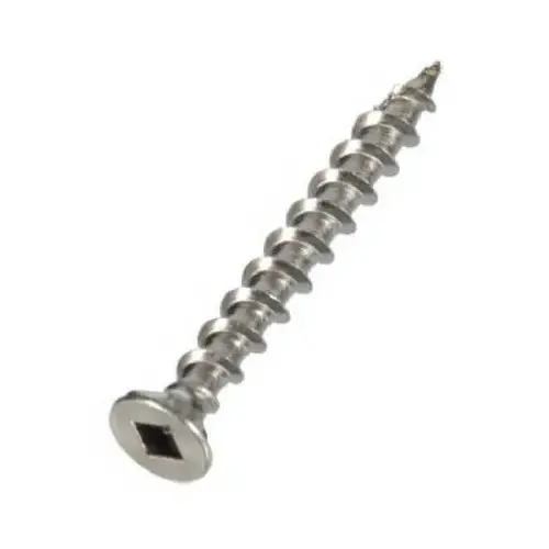 Deck Screws No. 8 X 2" L Square Flat Head Silver - pack of 125