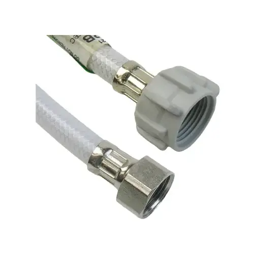 Toilet Connector, Flexible Poly, 1/2 Iron Pipe Size x 7/8 Ballcock x 9-In.