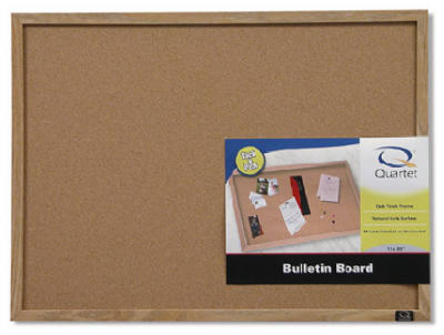 Quartet 35-380342Q Cork Bulletin Board with Wood Frame, 17 x 23 In.