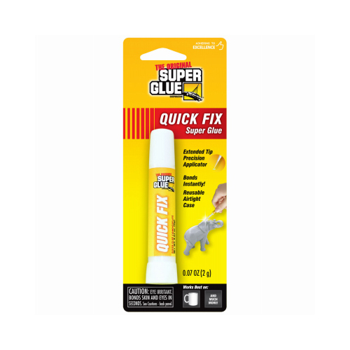 SUPER GLUE CORP/PACER TECH 11710024 15030 Super Glue, Liquid, Intensely Irritating, Clear, 0.07 oz Tube