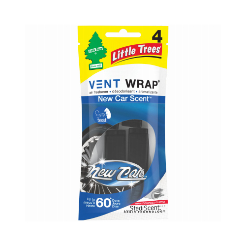 Little Trees CTK-52733-24 Car Air Freshener Vent Wrap New Car Scent 4 oz Solid