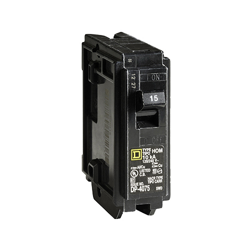 Square D HOM115C Homeline Circuit Breaker, Mini, 15 A, 1 -Pole, 120 V ...