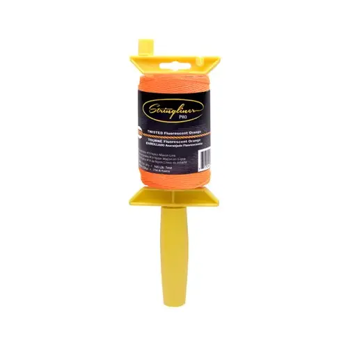 Stringliner 25406 PRO 540 Ft. Fluorescent Orange Twisted Nylon Mason Line Reel