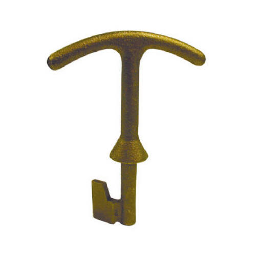 Water Meter Box Key, Steel, 10.9 in L Bronze