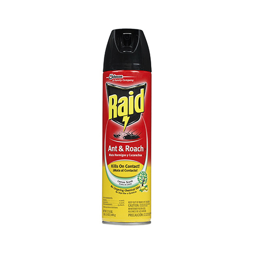 Ant and Roach Killer, Liquid, Spray Application, 17.5 oz Aerosol Can Clear