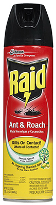 RAID 16479 Ant and Roach Killer, Liquid, Spray Application, 17.5 oz Aerosol Can Clear