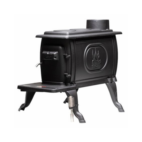 US Stove US1269E Freestanding Log Wood Stove, 21.89 in W, 33 in D, 25.6 in H, 54000 Btu Heating, Cast Iron, Black