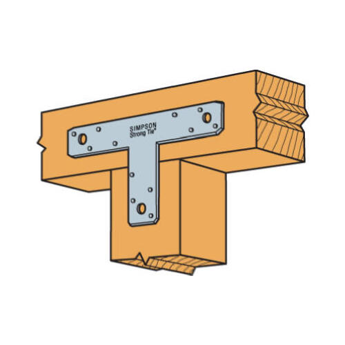 T-Strap Tie, 12 in L, 2 in W, Galvanized Steel, Fastening Method: Nail