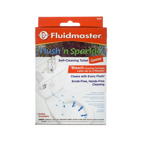 Fluidmaster 8300p8 Flush 'n' Sparkle Bleach Toilet Bowl Cleaning System