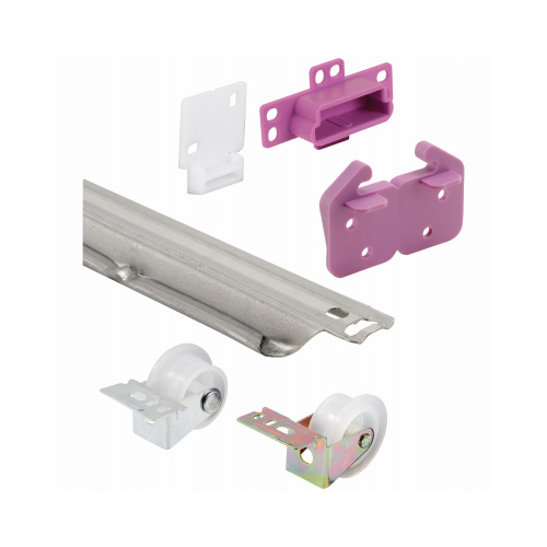 Drawer Track Kit, Undermount Mounting, Galvanized Steel, Purple