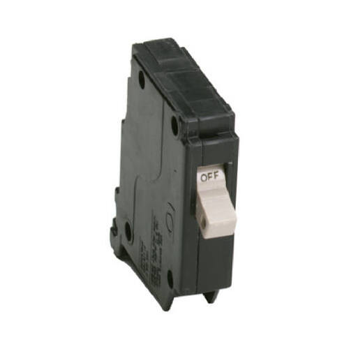 Circuit Breaker with Flag, Type CH, 15 A, 1 -Pole, 120/240 V, Mechanical Trip, Plug Mounting