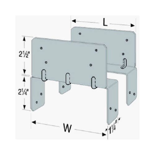 LPC Series Post Cap, 6 x 6 in Post/Joist, Steel, ZMAX