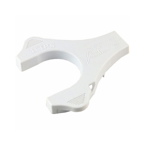 Gauge and Disconnect Clip, 1 in, PVC, White