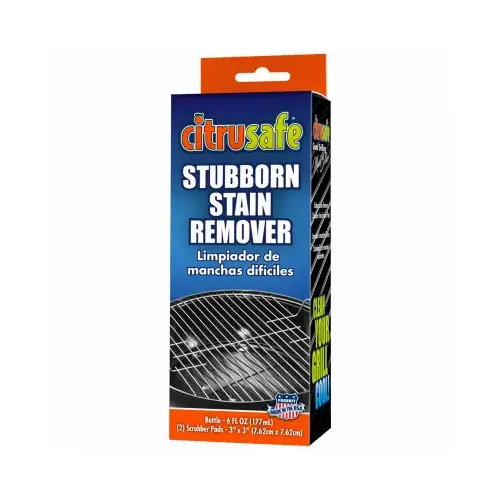 CitruSafe 3100086 Stubborn Grill Stain Remover & Pads, 6-oz.