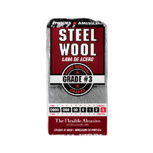 Rhodes American 10121113 Steel Wool Pad 3 Grade Coarse