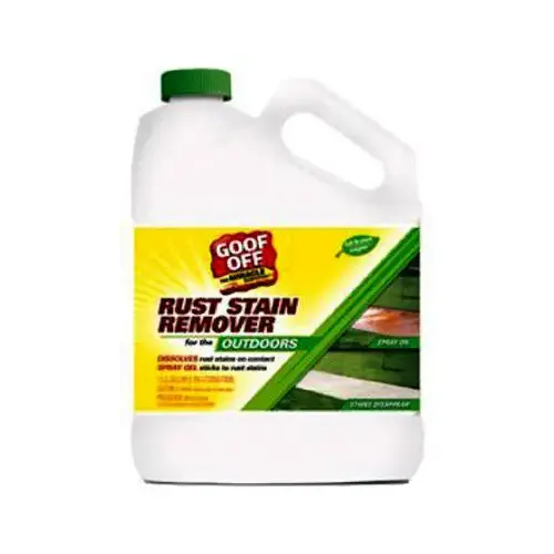 Goof Off GSX00101 Rust Stain Remover, 1 gal, Liquid, Acidic, Clear