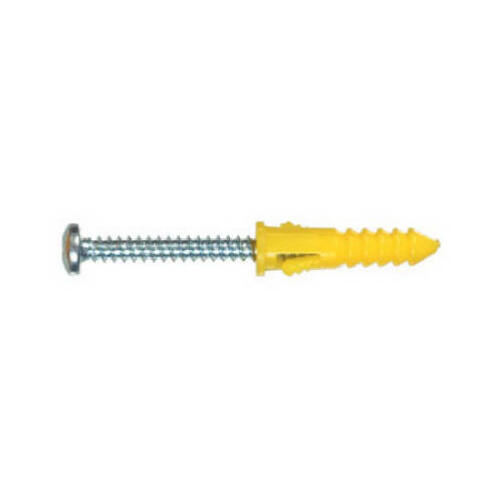 Ribbed Anchor 0.164" D X 7/8" L Plastic Pan Head