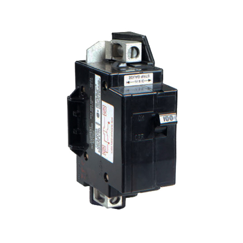 Square D QOM100VHCP QO Circuit Breaker, Primary, 100 A, 2 -Pole, 120/240 V, Plug Mounting, Black