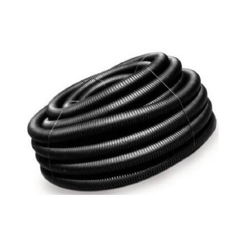 ADVANCED DRAINAGE SYSTEMS 04010100 Single Wall Perforated Drain Pipe 4" D X 100 ft. L Polyethylene Slotted Black