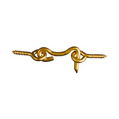 V2001 Series Hook and Eye, Solid Brass, Solid Bras - 2 per pack x10 packs