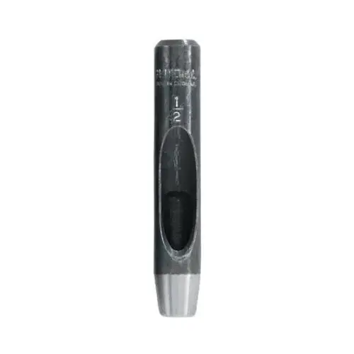 General 1280F Hollow Punch, 1/4 in Tip, 4 in L, Steel Black-Oxide