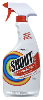 SHOUT 336804 Laundry Stain Remover, 22 oz. Trigger Spray