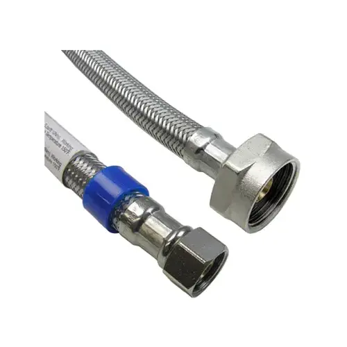 Toilet Supply Line 3/8" Compression X 7/8" D Ballcock 16" Braided Stainless Steel