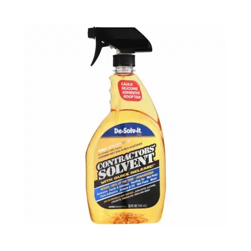 Contractor Solvent, Liquid, Citrus, Clear/Orange, 33 oz, Bottle