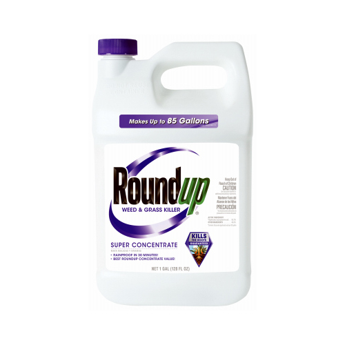 Roundup 5004215 Super Concentrated Weed and Grass Killer, Liquid, Spray Application, 1 gal Bottle