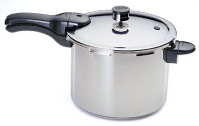 Presto 01362 Pressure Cooker, 6 qt Capacity, 10-1/2 in Dia, Stainless Steel