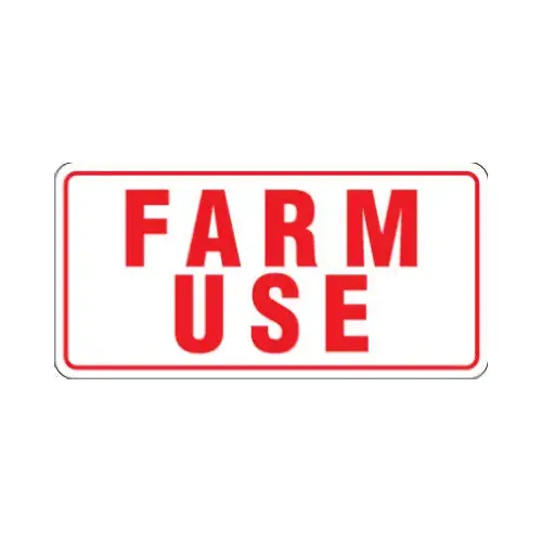 Sign English Red Farm Use 6" H X 12" W