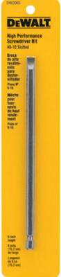 DEWALT DW2065 Power Bit, #8 Drive, Slotted Drive, 1/4 in Shank, Hex Shank, 6 in L, Steel Zinc Phosphate