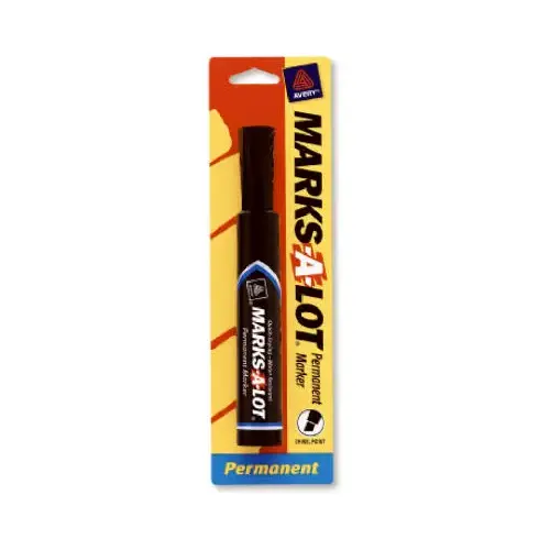 Avery 17888-XCP6 Permanent Marker, Black - pack of 6