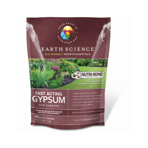 Earth Science 12132-6-XCP6 Garden Gypsum Growth Essentials 500 sq ft 2.5 lb - pack of 6