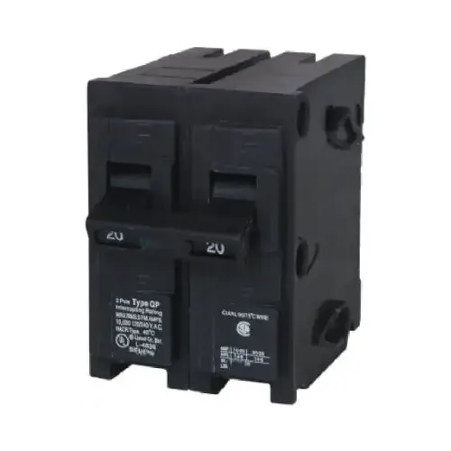 Siemens Q260 Circuit Breaker, Mini, 60 A, 2 -Pole, 120/240 V, Fixed Trip, Plug Mounting Black