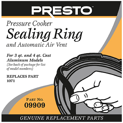 Presto 09909 Sealing Ring Automatic Air Vent for Pressure